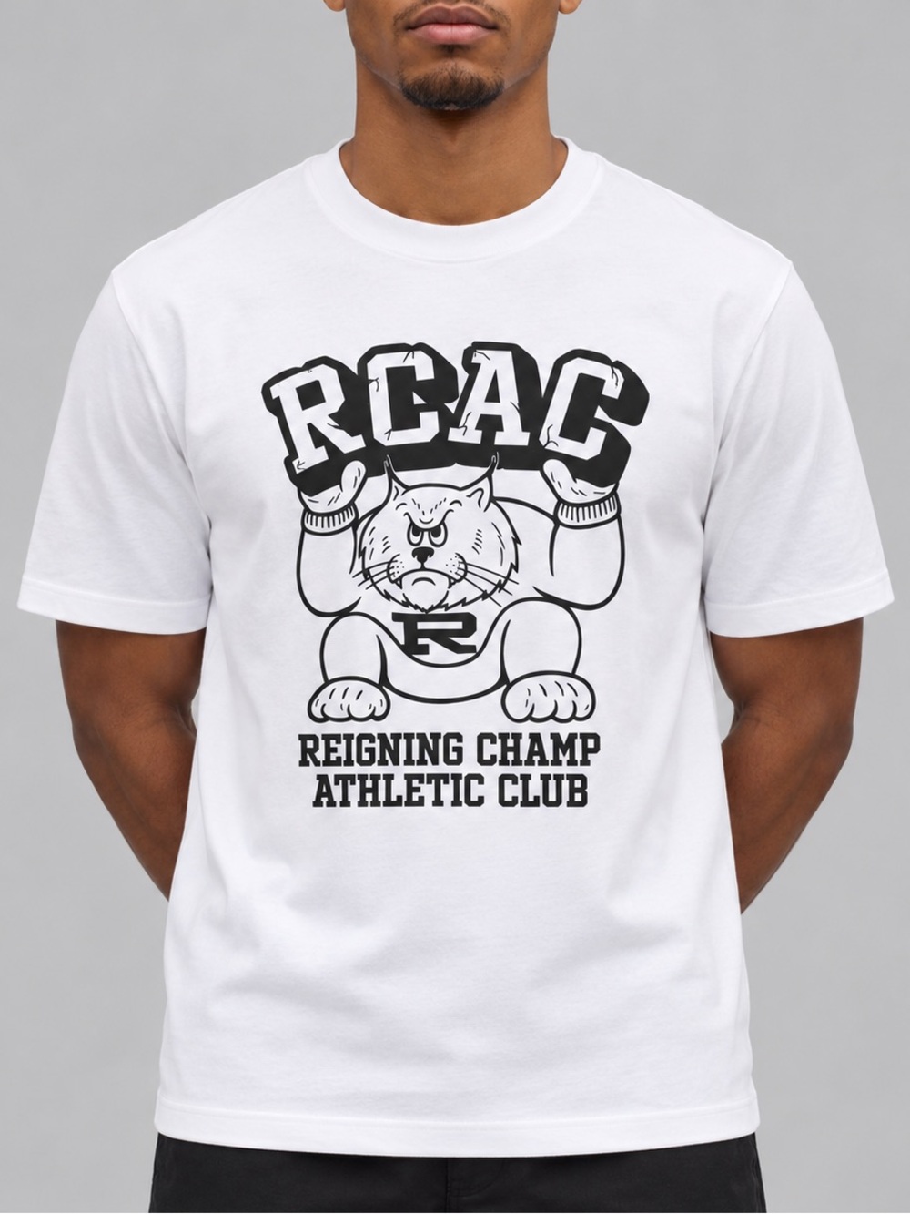 Reigning Champ RCAC Graphic T-Shirt White Large NWT